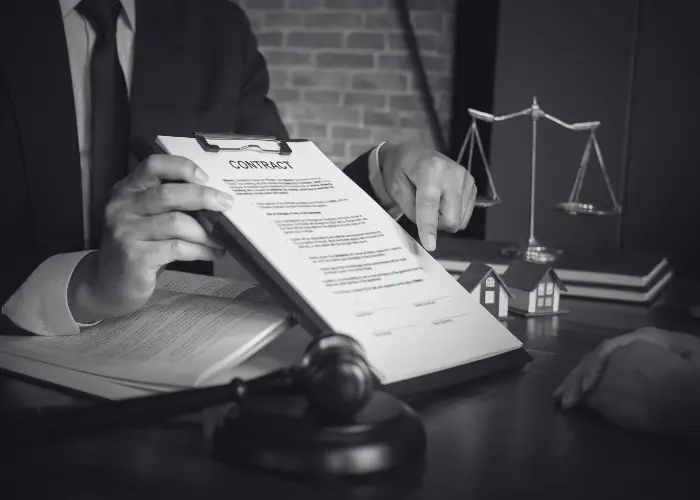 Lawyer explaining a legal contract during an enforcement and bankruptcy consultation in Turkey